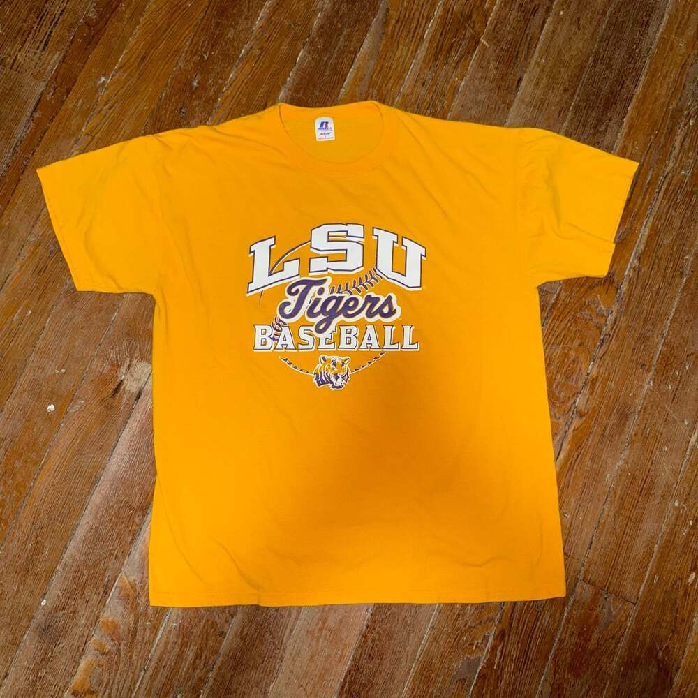Vintage Russell Athletic LSU Tigers Baseball Graphic T-Shirt